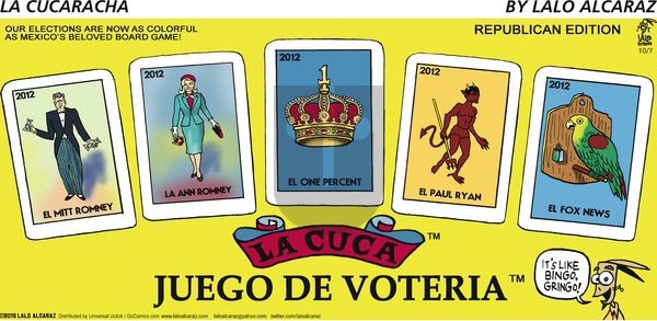 La Cucaracha on Sunday October 7, 2012 Comic Strip
