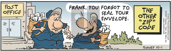 Frank and Ernest on Monday October 1, 2007 Comic Strip