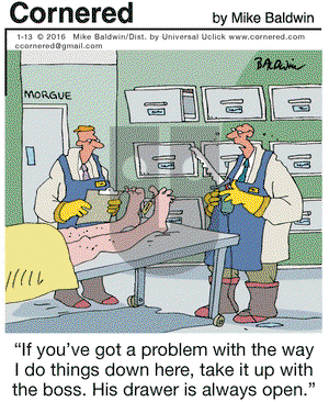 Cornered on Wednesday January 13, 2016 Comic Strip