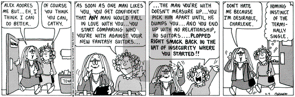 Cathy Classics on Wednesday March 9, 1994 Comic Strip