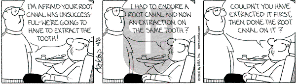 The Born Loser on Monday April 8, 2002 Comic Strip
