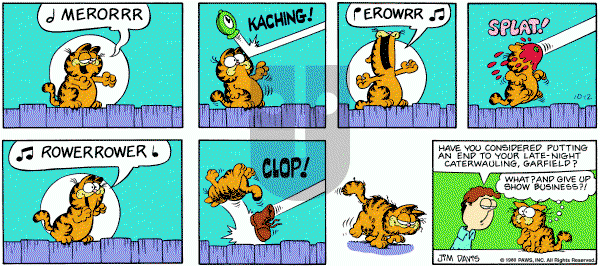 Garfield on Sunday October 12, 1980 Comic Strip