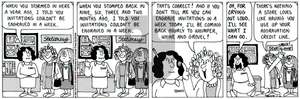 Cathy Classics on Saturday February 6, 1993 Comic Strip