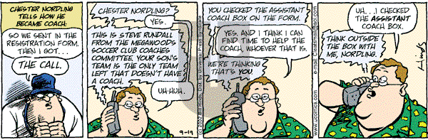 Cleats - Thursday September 19, 2002 Comic Strip
