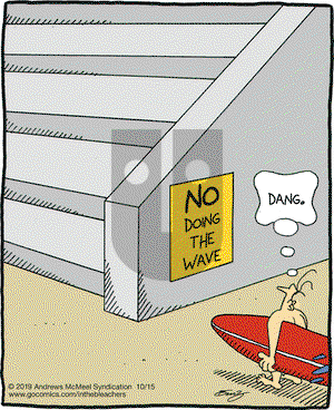 In the Bleachers on Tuesday October 15, 2019 Comic Strip