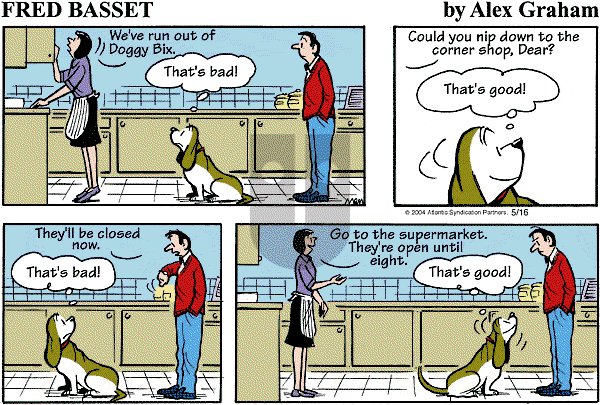 Fred Basset on Sunday May 16, 2004 Comic Strip