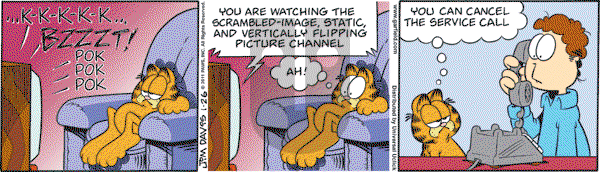 Garfield - Wednesday January 26, 2011 Comic Strip