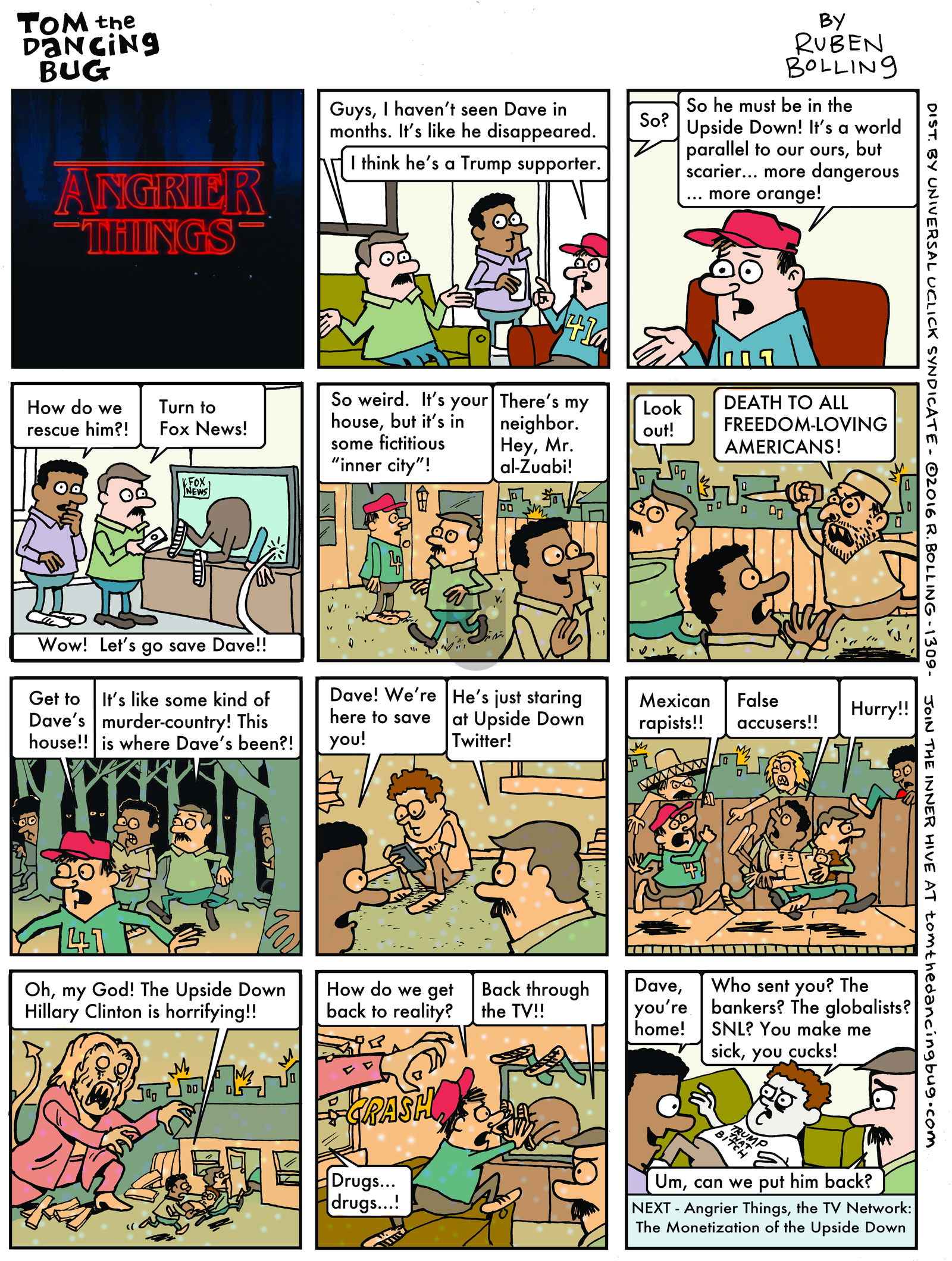 Tom the Dancing Bug on Monday October 17, 2016 Comic Strip
