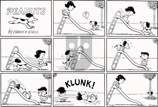 Peanuts - Sunday September 27, 1953 Comic Strip