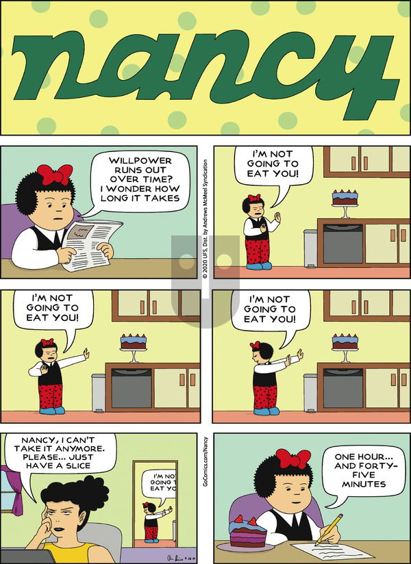 Nancy on Sunday April 26, 2020 Comic Strip