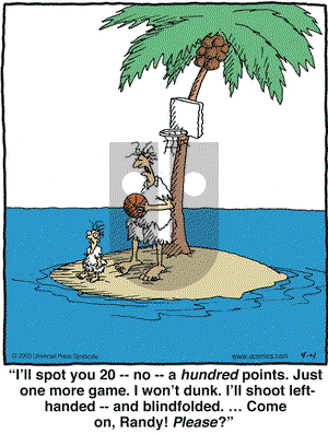 In the Bleachers on Friday April 4, 2003 Comic Strip