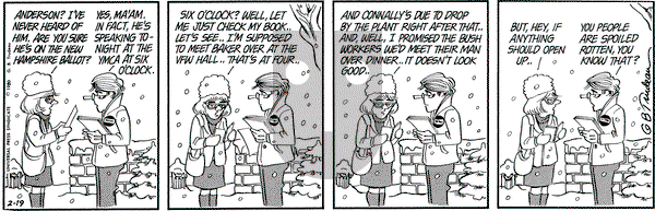 Doonesbury on Tuesday February 19, 1980 Comic Strip