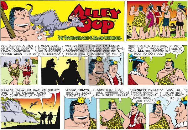 Alley Oop on Sunday November 14, 1999 Comic Strip