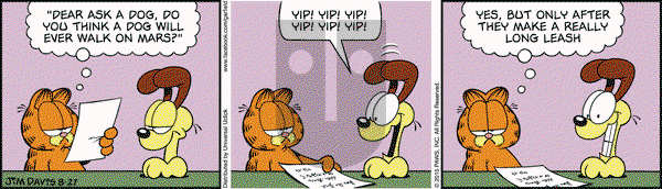 Garfield - Thursday August 27, 2015 Comic Strip