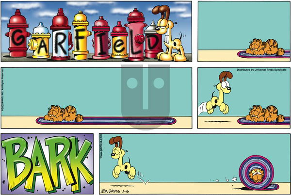Garfield on Sunday November 6, 2005 Comic Strip