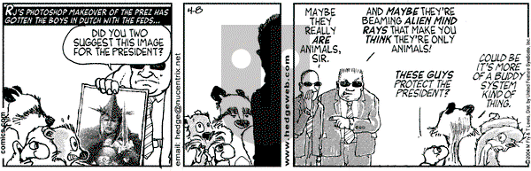 Over the Hedge on Thursday April 8, 2004 Comic Strip