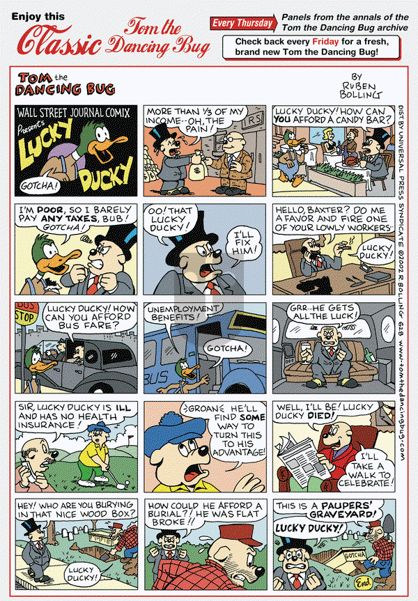 Tom the Dancing Bug on Thursday August 30, 2012 Comic Strip