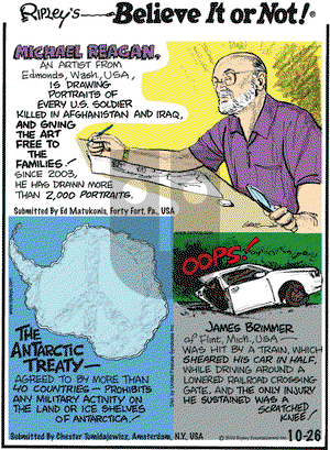 Ripley's Believe It or Not on Tuesday October 26, 2010 Comic Strip