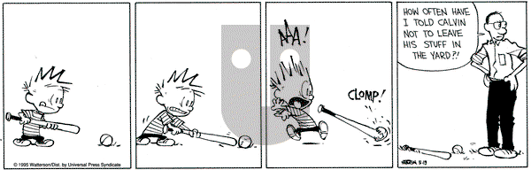 Calvin and Hobbes on Friday May 19, 1995 Comic Strip