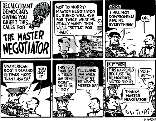 Ted Rall on Saturday January 18, 2003 Comic Strip