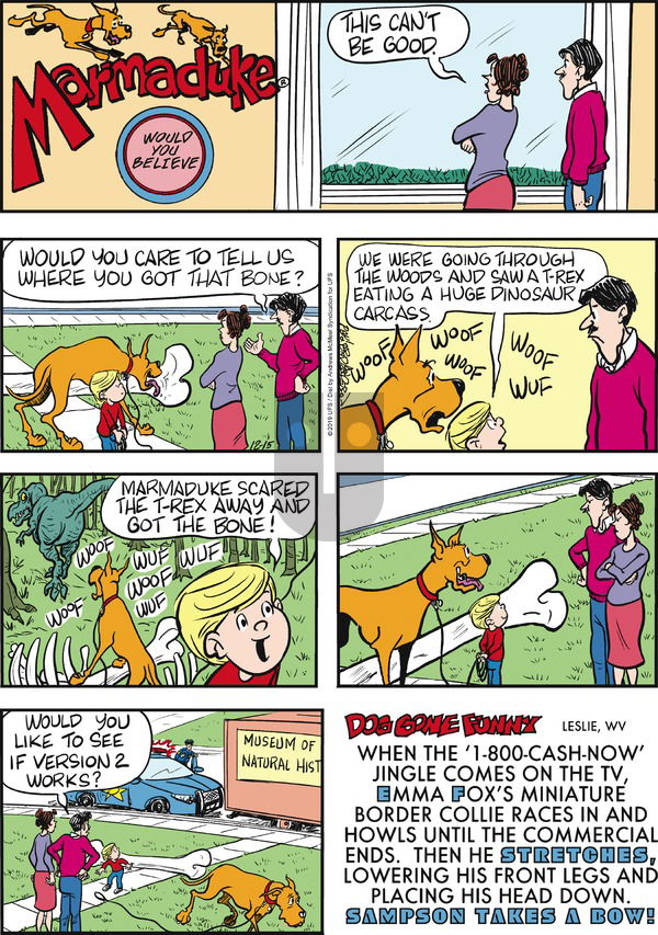 Marmaduke on Sunday December 15, 2019 Comic Strip