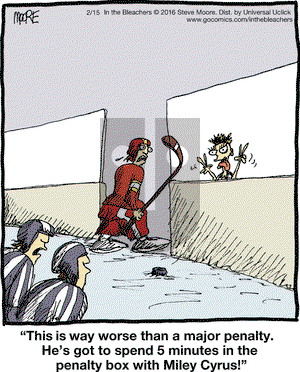 In the Bleachers on Monday February 15, 2016 Comic Strip