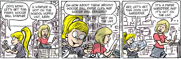 Cleats - Saturday August 24, 2002 Comic Strip
