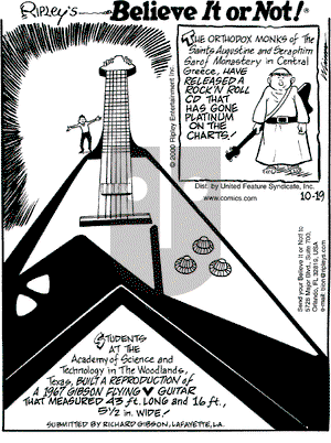Ripley's Believe It or Not on Thursday October 19, 2000 Comic Strip
