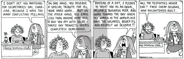 Cathy Classics on Wednesday April 26, 1995 Comic Strip