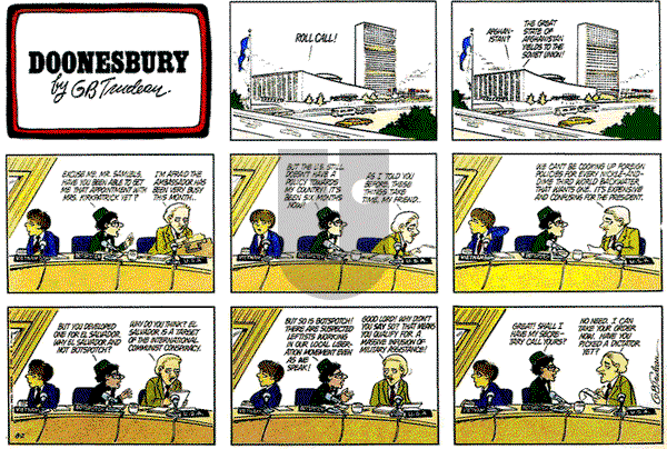 Doonesbury on Sunday August 2, 1981 Comic Strip