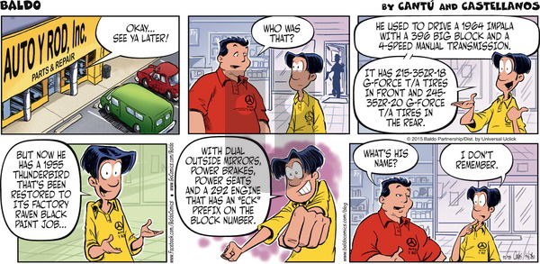 Baldo on Sunday November 15, 2015 Comic Strip