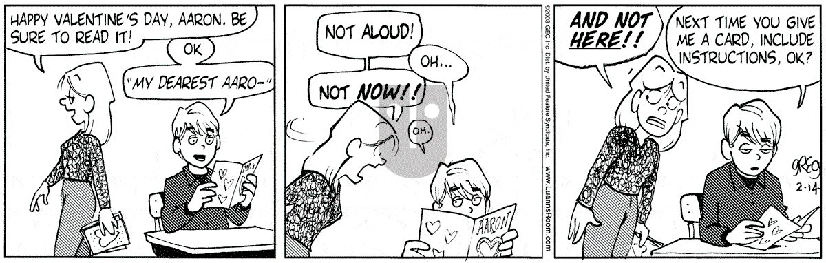 Luann - Friday February 14, 2003 Comic Strip