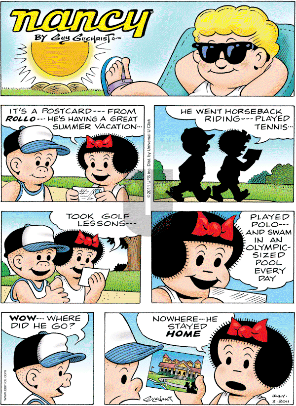 Nancy on Sunday July 3, 2011 Comic Strip