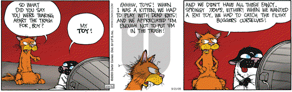 Get Fuzzy on Wednesday September 21, 2005 Comic Strip
