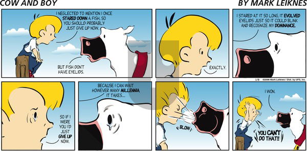 Cow and Boy Classics on Sunday January 8, 2006 Comic Strip