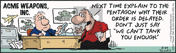 Frank and Ernest on Monday August 24, 2015 Comic Strip