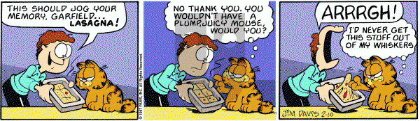 Garfield on Tuesday February 10, 1987 Comic Strip