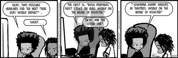 The Boondocks - Thursday June 27, 2002 Comic Strip