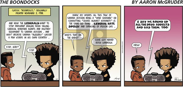 The Boondocks on Sunday August 1, 2004 Comic Strip