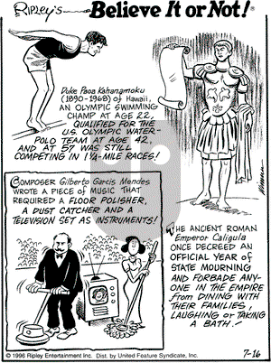 Ripley's Believe It or Not on Tuesday July 16, 1996 Comic Strip