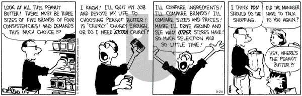 Calvin and Hobbes on Thursday September 24, 2015 Comic Strip