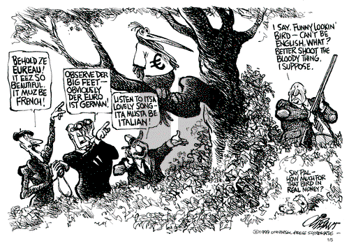 Pat Oliphant on Monday January 4, 1999 Comic Strip