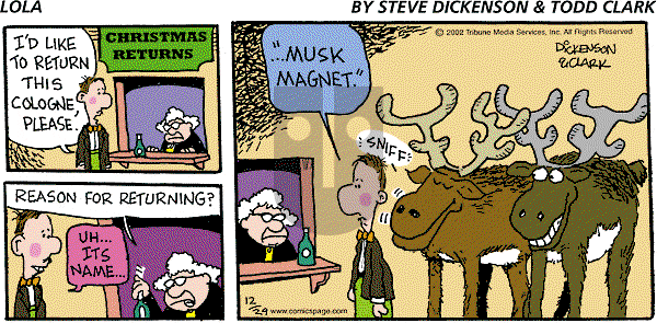 Lola on Sunday December 29, 2002 Comic Strip