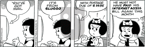 Nancy on Monday November 13, 2000 Comic Strip