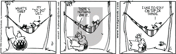 Over the Hedge on Wednesday April 14, 1999 Comic Strip