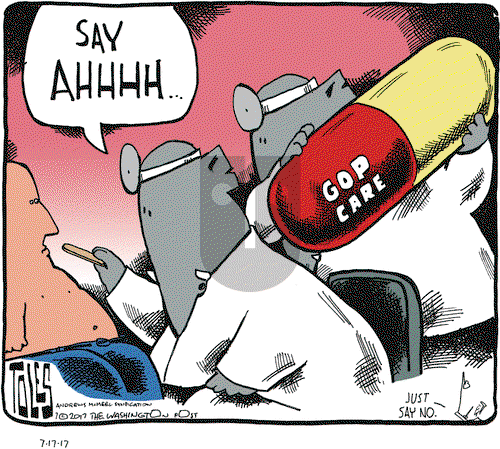 Tom Toles on Monday July 17, 2017 Comic Strip