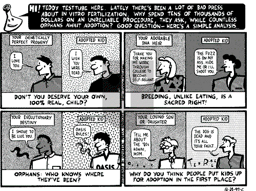 Ted Rall on Monday December 29, 1997 Comic Strip