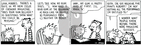 Calvin and Hobbes - Wednesday March 8, 2023 Comic Strip