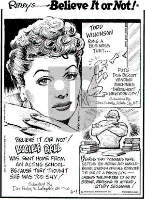 Ripley's Believe It or Not on Wednesday June 1, 2005 Comic Strip