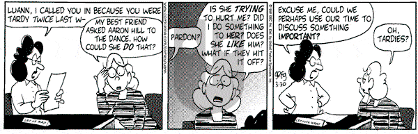 Luann on Tuesday March 30, 1999 Comic Strip